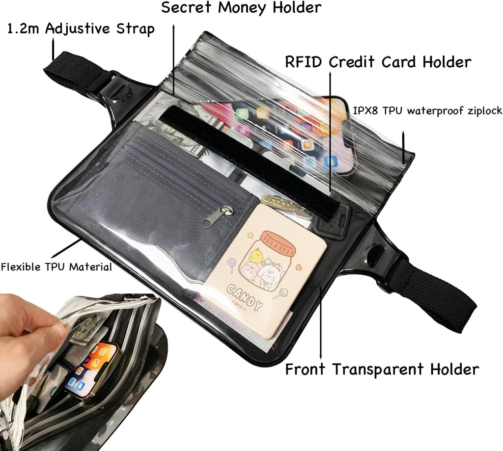 Waterproof Waist Pouch Dry Belt Bag Fanny Pack For Swim Surf Snorkel
