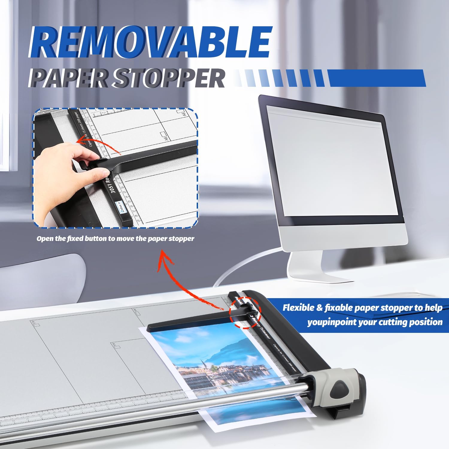 670mm(26.37") Rotary Paper Trimmer, 15 Sheets Heavy Duty Paper Trimmer