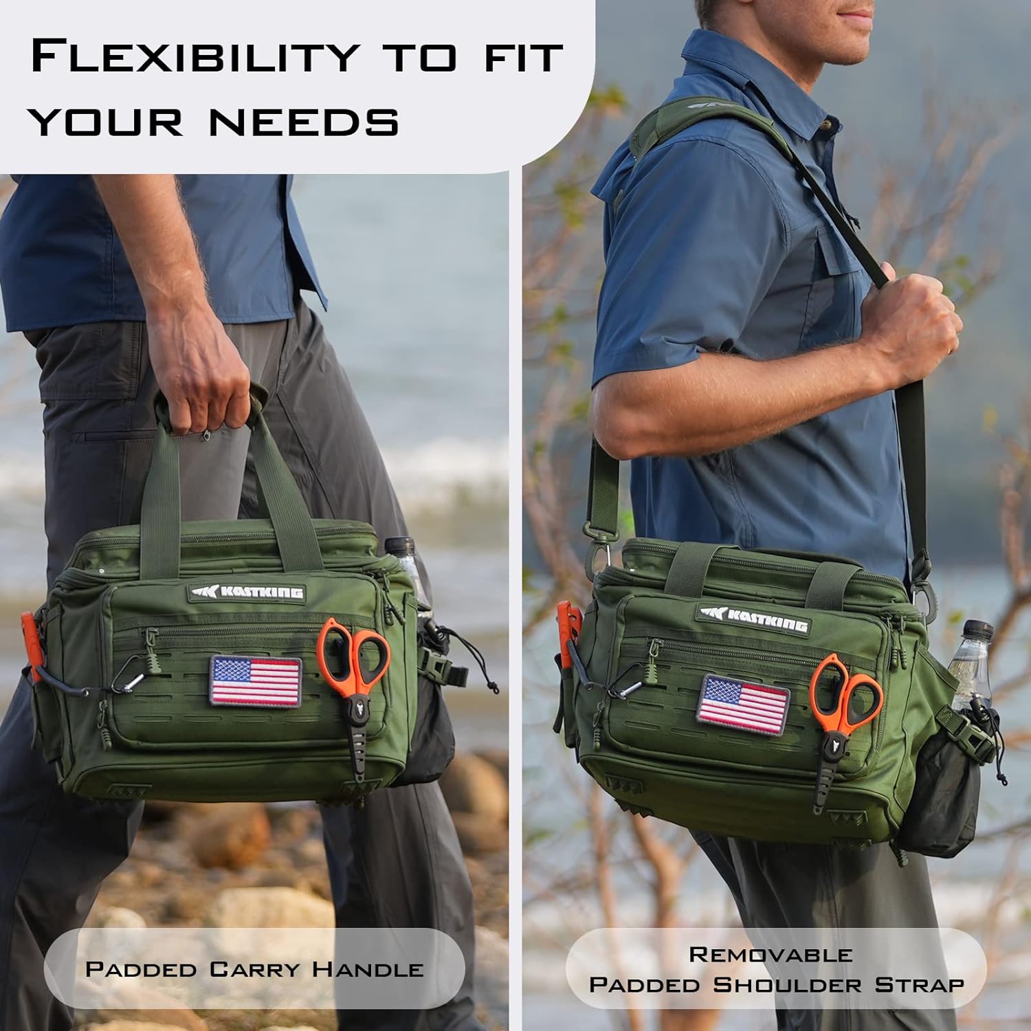 KastKing KarryAll Fishing Tackle Bag, Saltwater & Freshwater Gear Storage