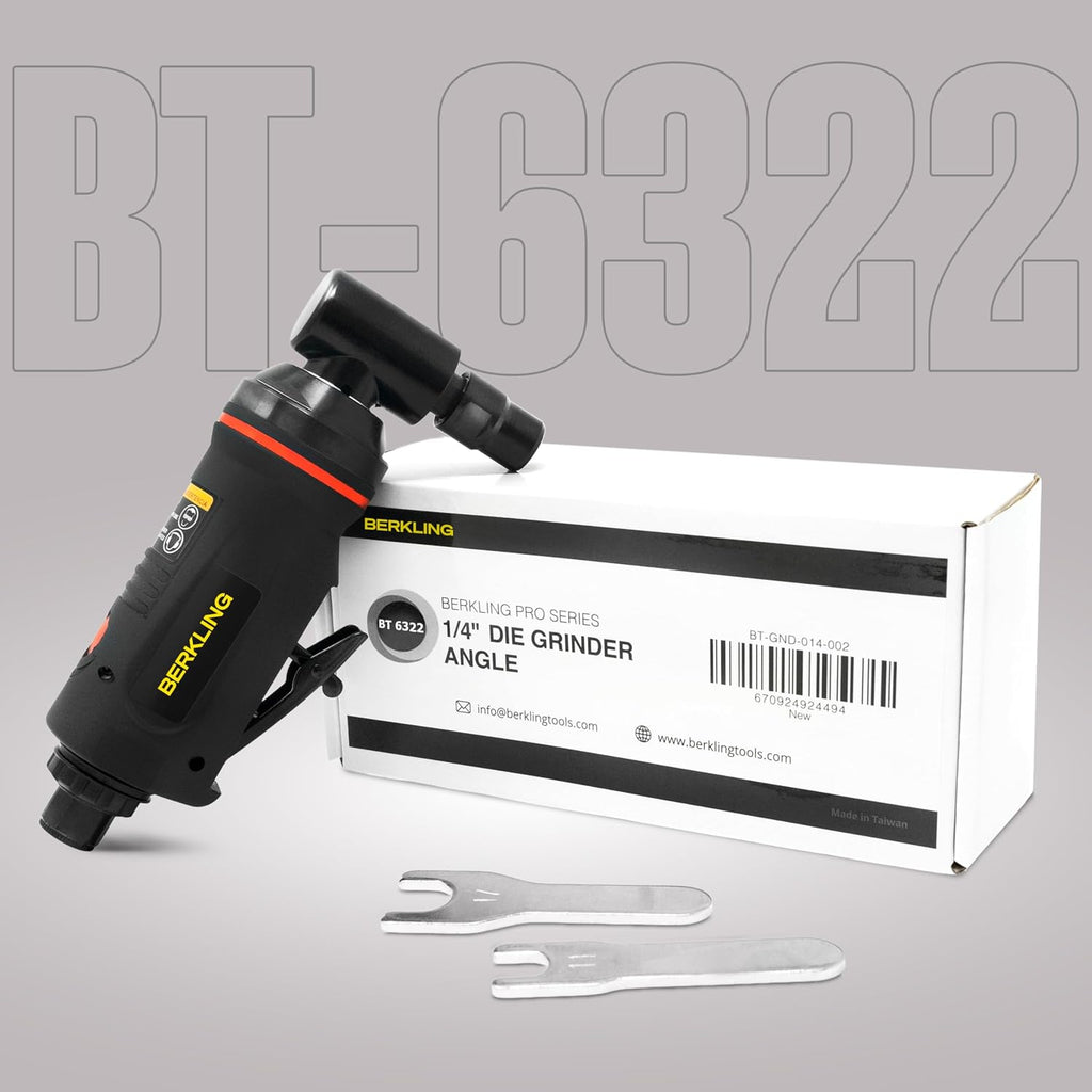Berkling BT 6322 Right Angle Air Die Grinder, 90 Degree, 18,000 RPM