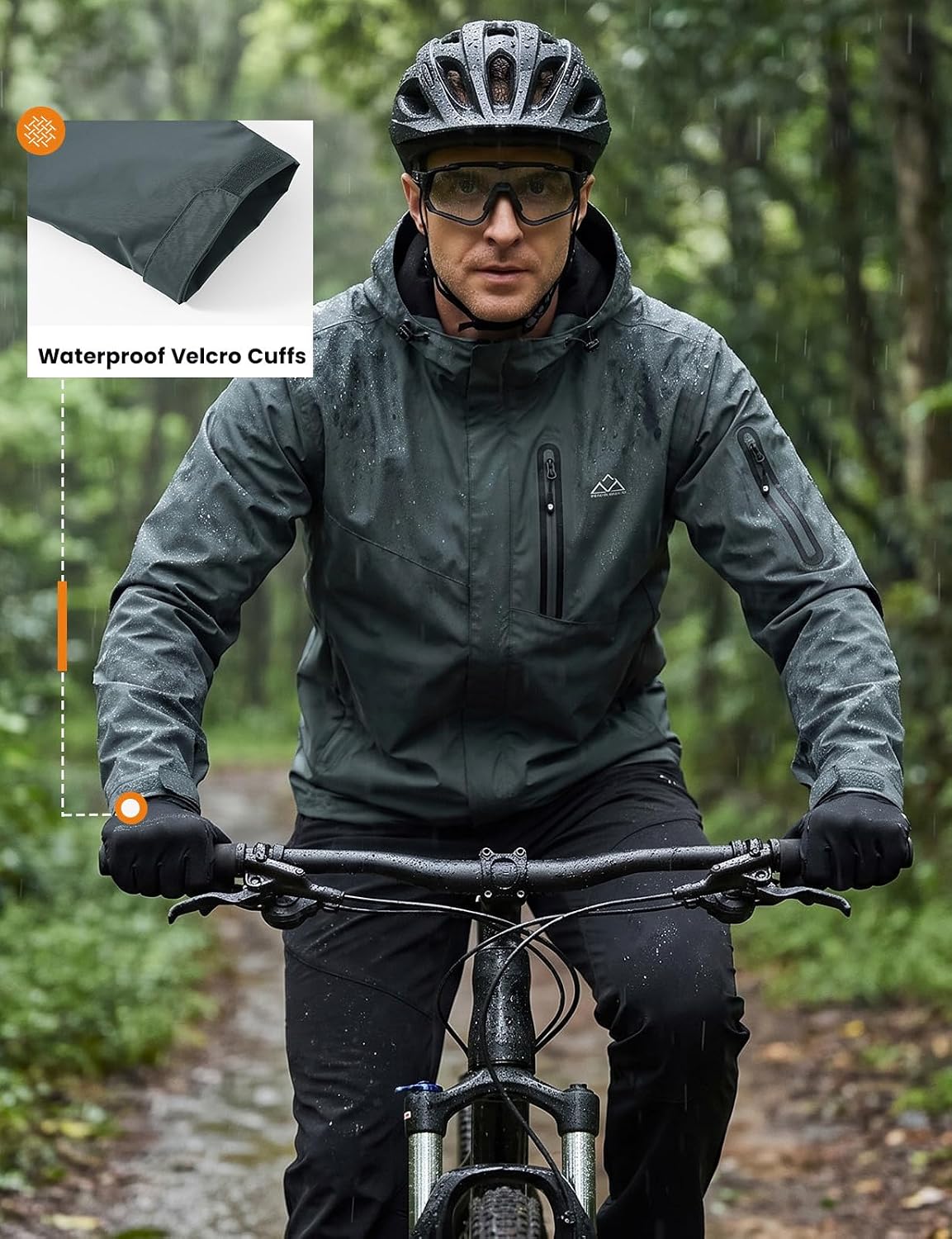 TBMPOY Men's Lightweight Rain Jackets Waterproof Raincoat with Hood