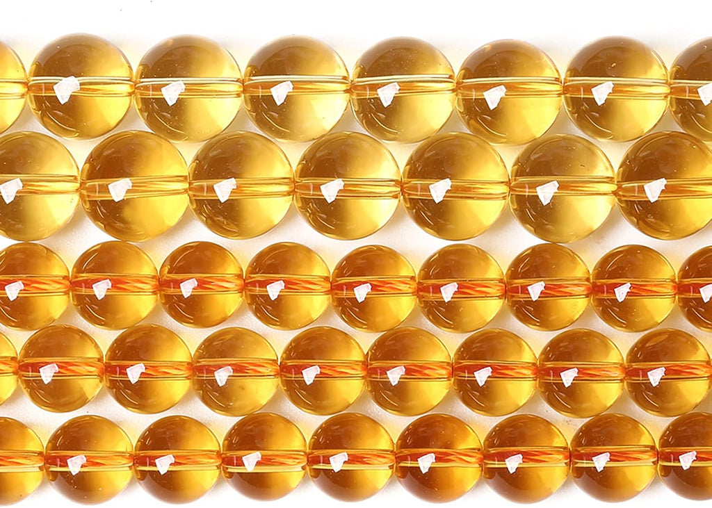 6MM 60PCS Natural Crystal Stone Clean Citrine 3A Grade Loose Beads for Jewelry Making DIY Bracelet