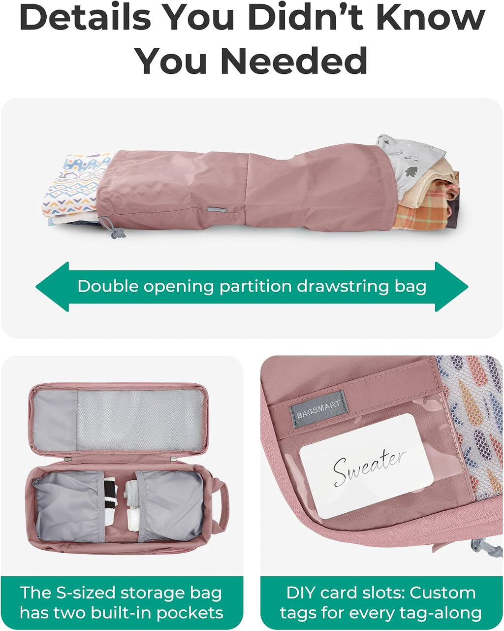 BAGSMART Compression Packing Cubes for Travel Essentials