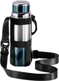 Nuovoware Water Bottle Holder With Strap, 20-40 oz, Charcoal black