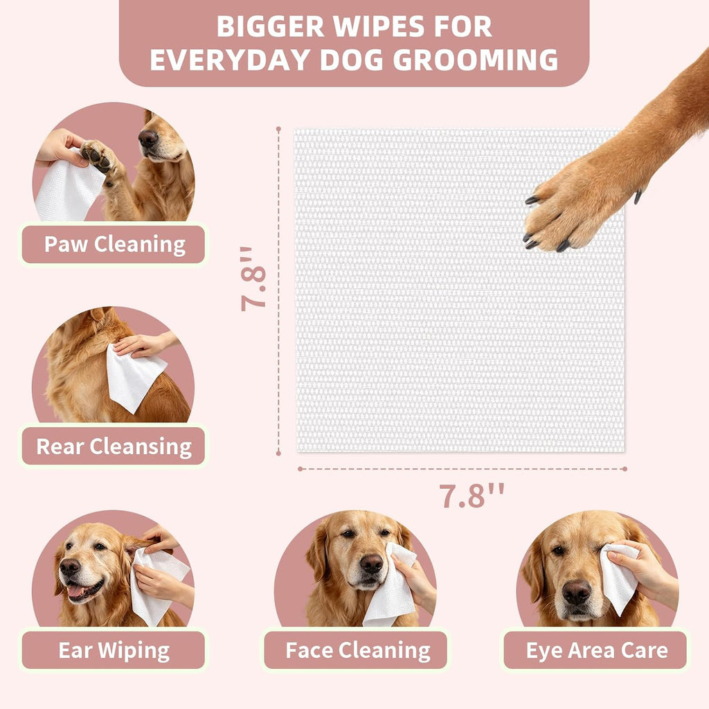 IMMHABI 400 Count Hypoallergenic Dog Wipes, Coconut Plant-Based Pet Wipes