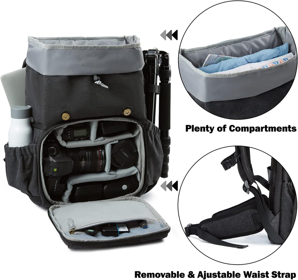 BAGSMART Camera Backpack DSLR Camera Bag Backpacks for Photographers