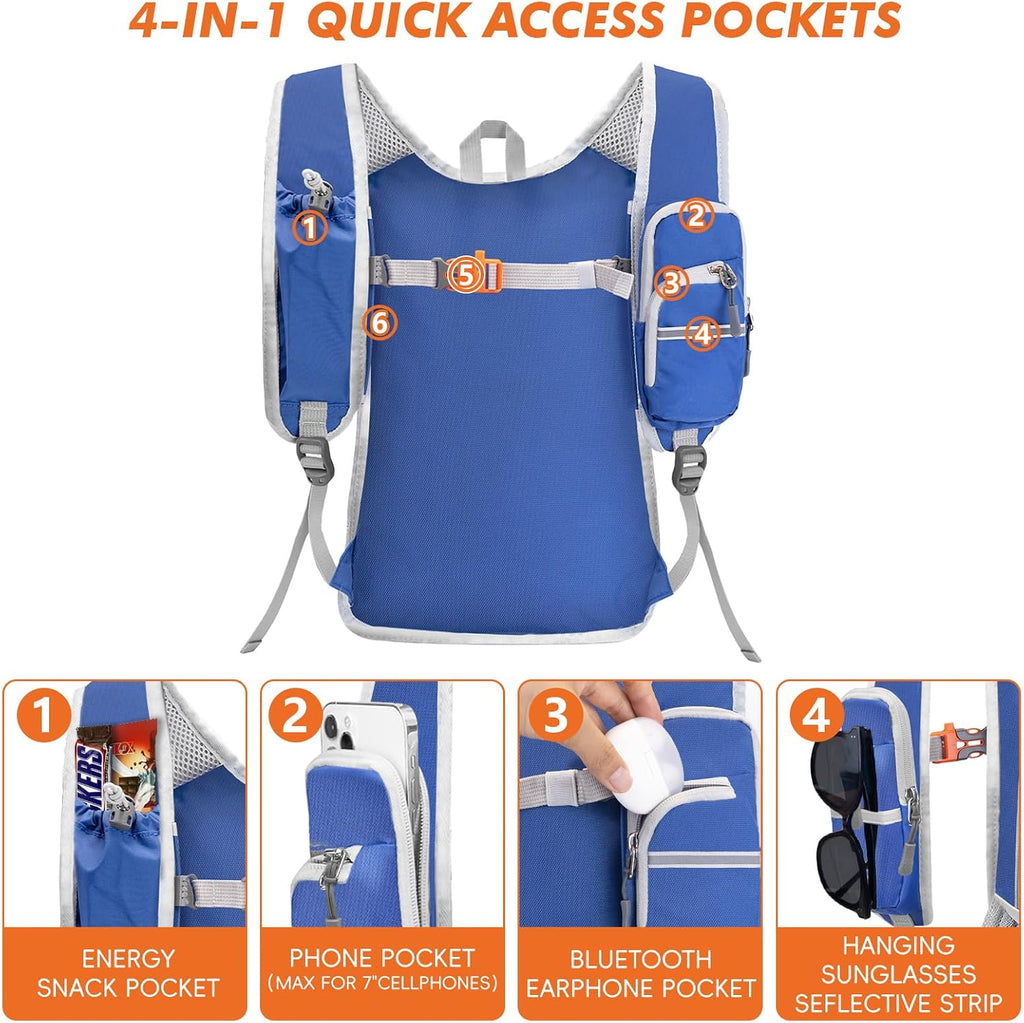 Seektop Small Hiking Backpack Expandable 12L-16L
