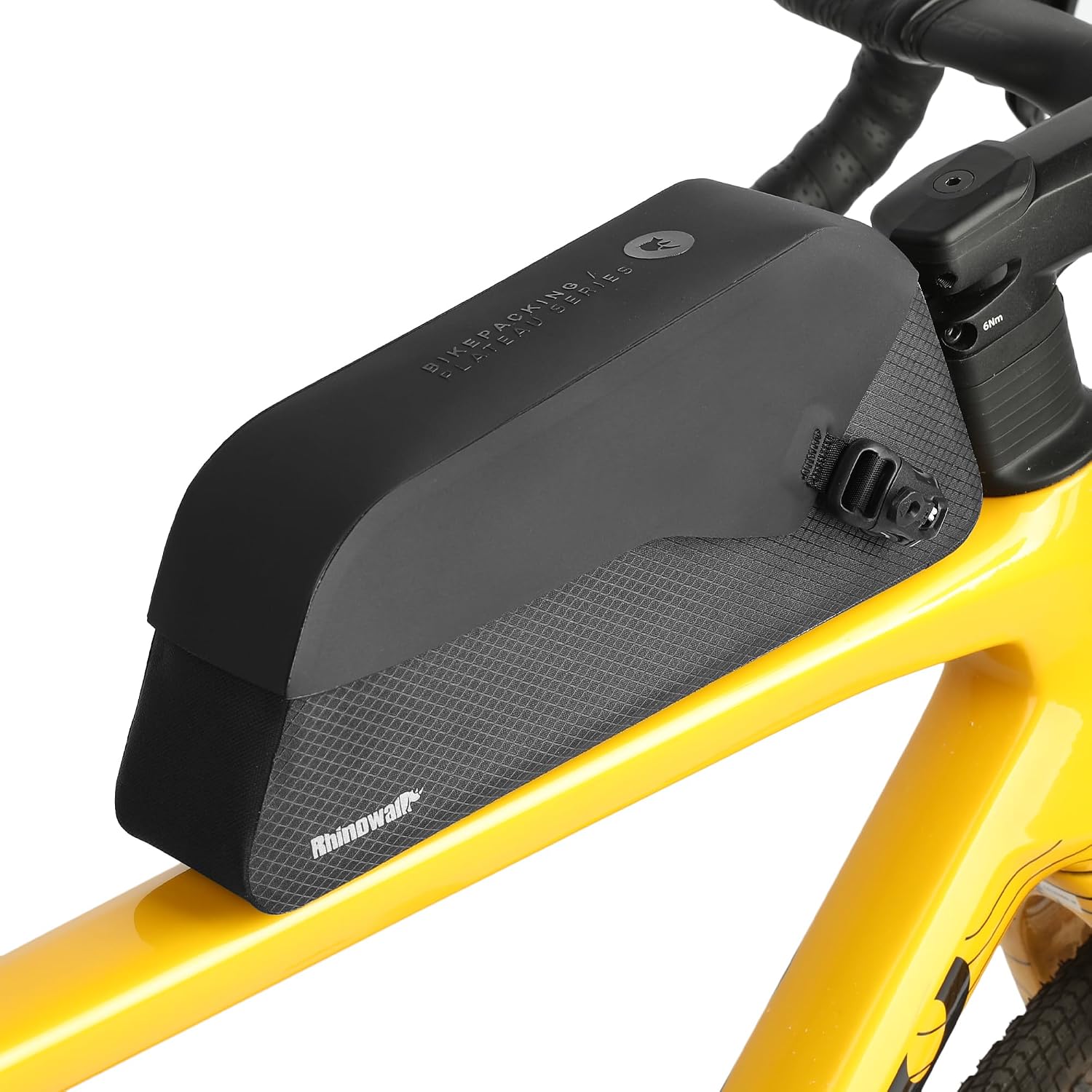 Rhinowalk Bike Top Tube Bag 0.6L/1L/1.5L Bike Frame Bag with Magnetic Flap Fully Waterproof and Stable Bicycle Frame Bag Bicycle Bag Professional Cycling Accessories for Mountain Road Bike