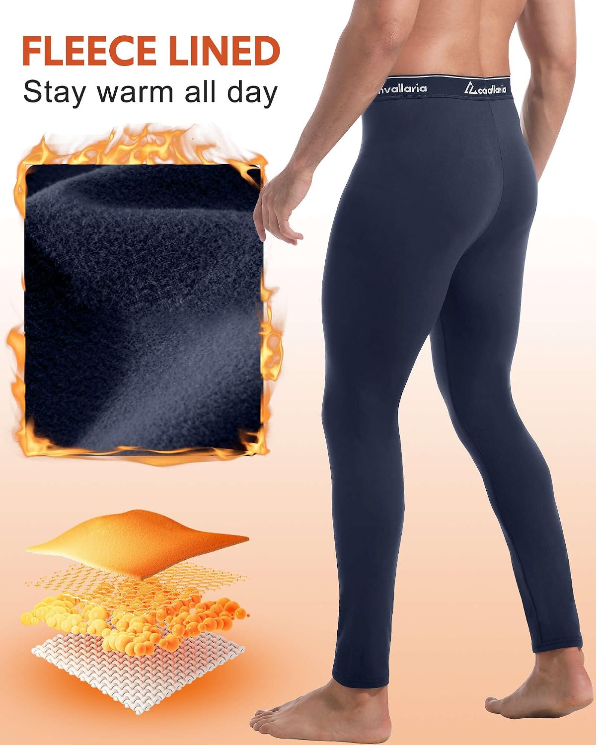 Men's Thermal Pants Long Johns Bottom Athletic Base Layer