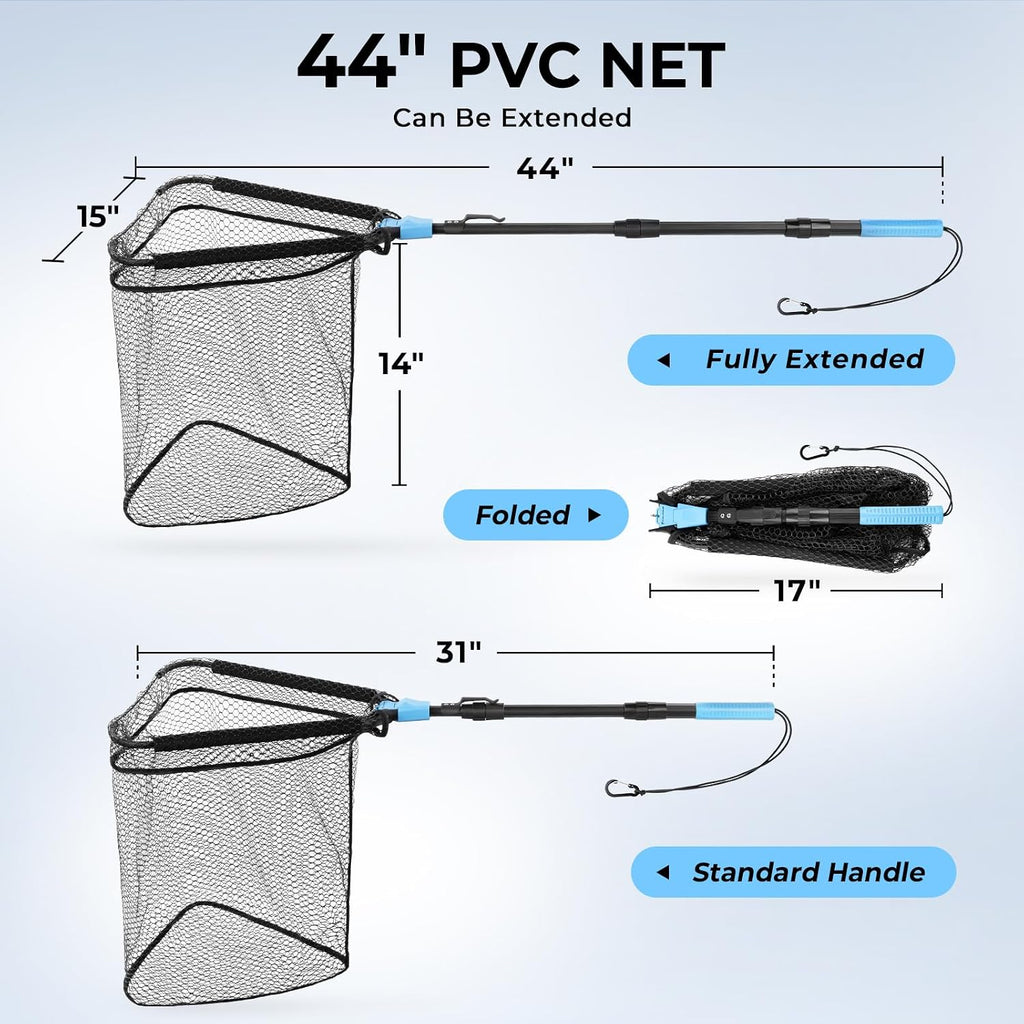 Calamus Triangle Fishing Net with Non-Slip Elastomer Handle