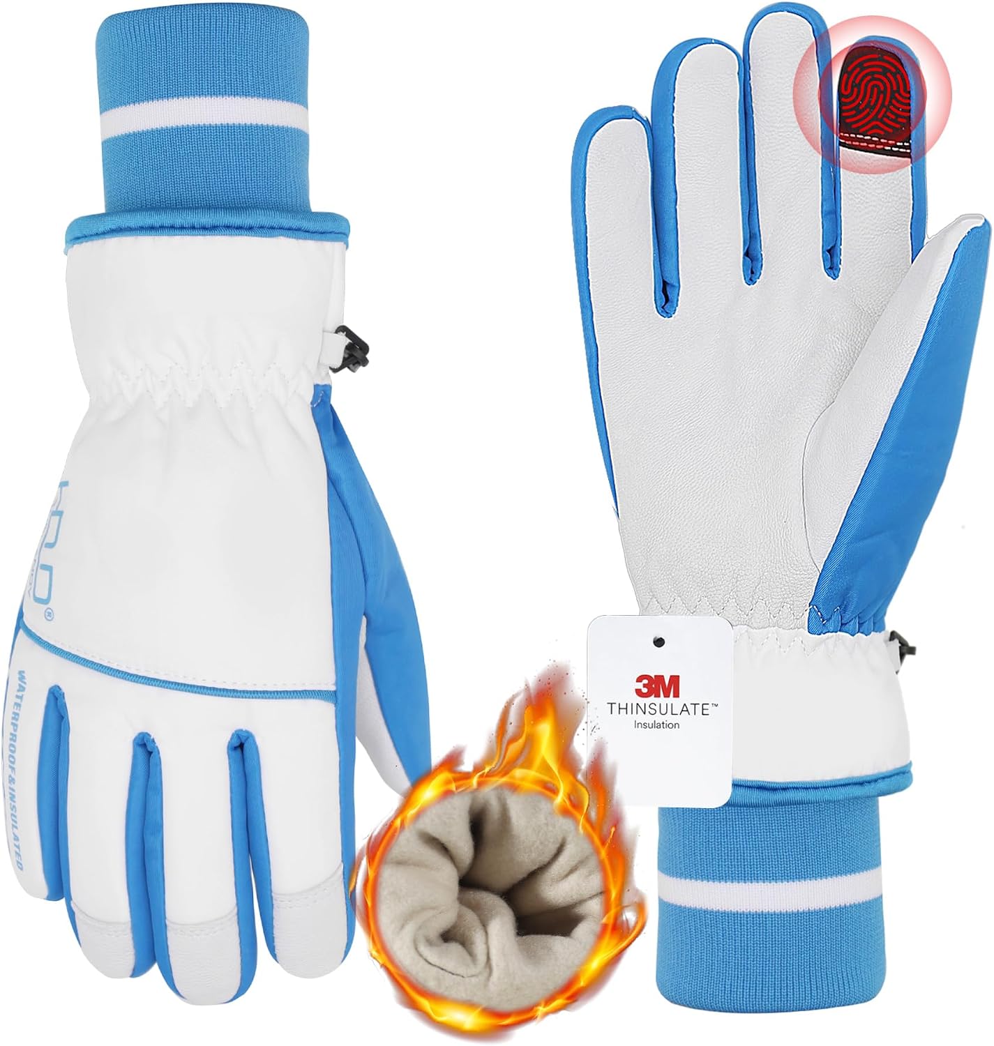 HANDLANDY Winter Work Gloves, 3M Thinsulate Waterproof Insulated Gloves
