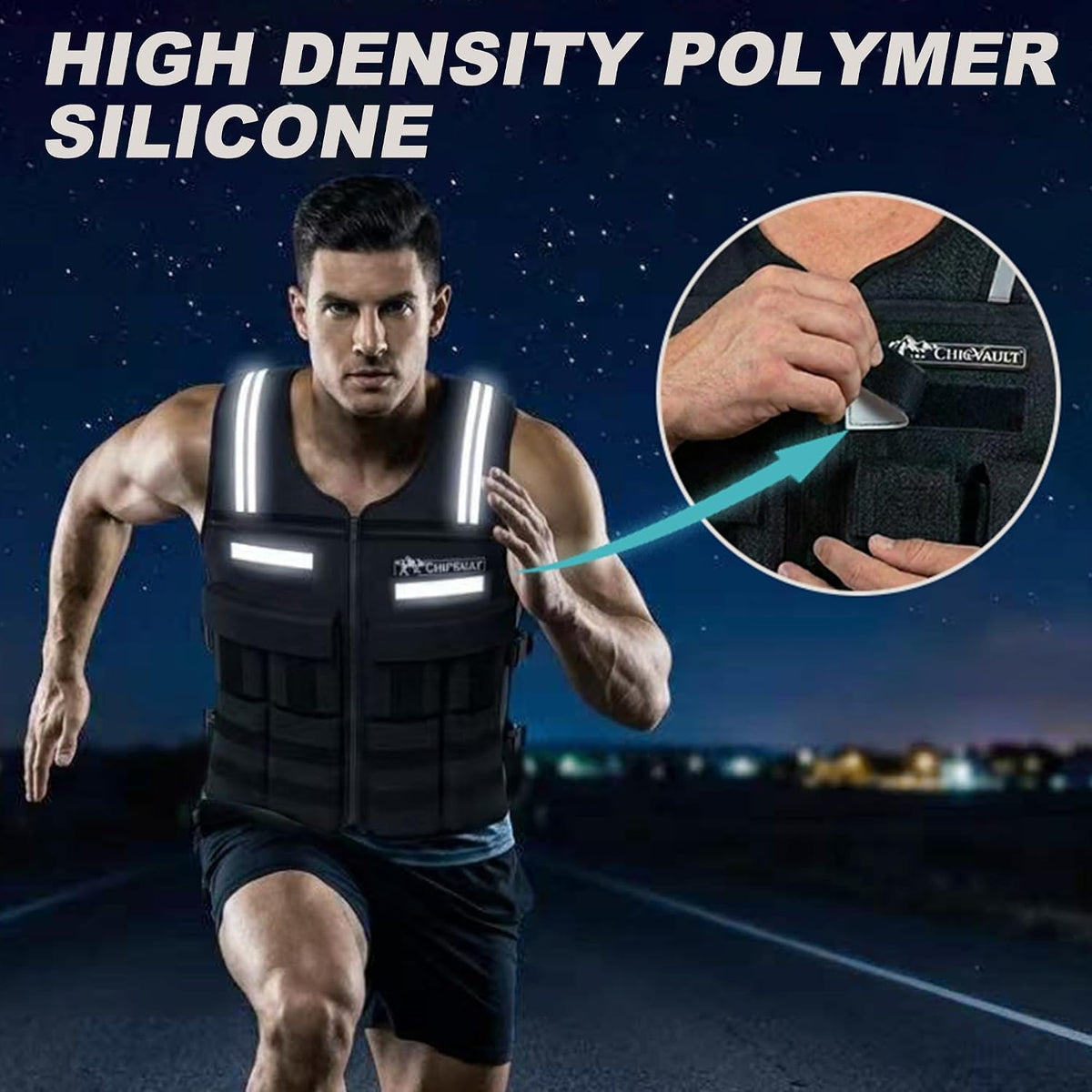 Adjustable Weighted Vest With 2-40LB Detachable Soft Silicone Counterweight
