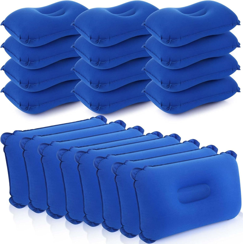 Geelin 20 Pack Inflatable Pillows for Camping Charity Donations, Black