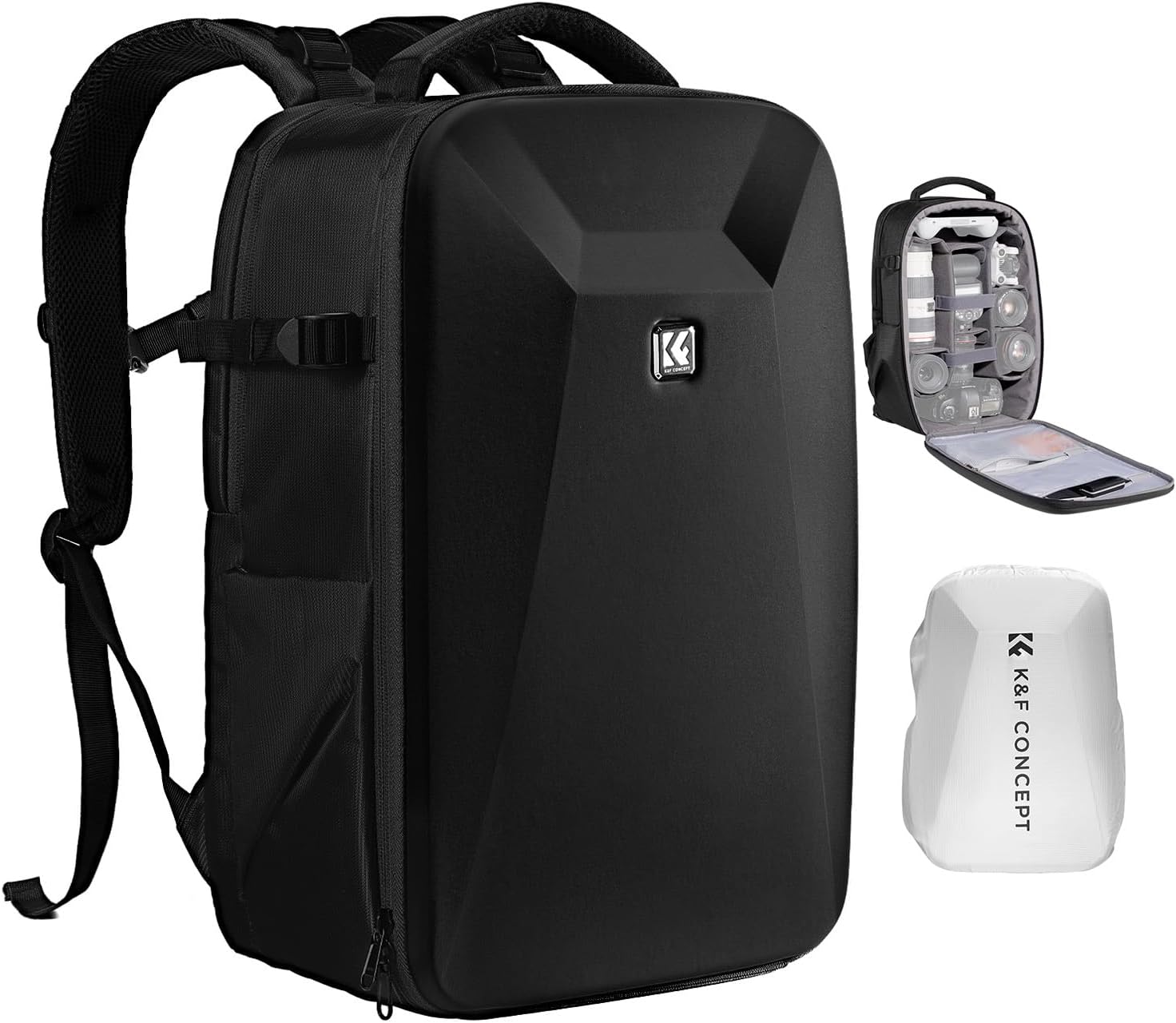 K&F CONCEPT Camera Backpack,Hardshell Photography DSLR Camera Bag