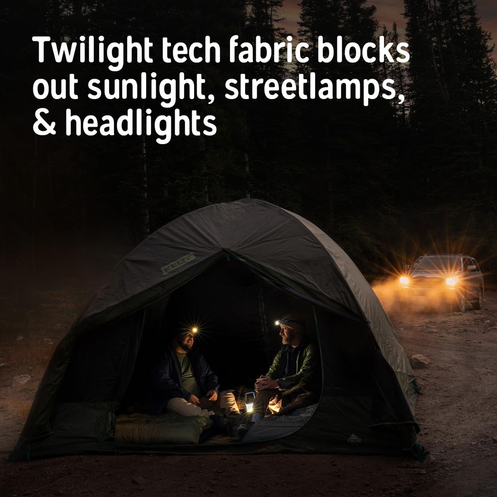 Kelty Daydreamer 4P + 6P Camping Tent, Blackout Fabric, Interior Light Diffusing Gear Loft, Standing Height, PFAS Free