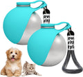2in1 Portable Dog Water Bottle Portable,10oz Stainless Steel Leak Proof Pet Water Bottle Portable Dog Water Bottle Silicone Bowl,Outdoor Travel Water Bottle for Dogs Walking Hiking Camping, Blue