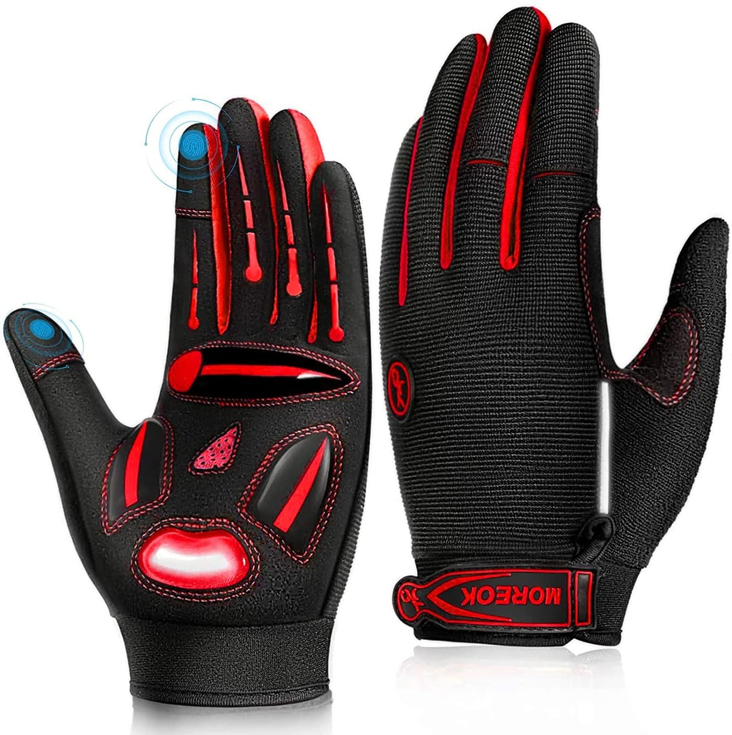 Cycling Gloves Men Women,Touchscreen Full Finger Mountain Bike Gloves