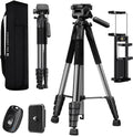 K&F CONCEPT 75" Aluminum Camera Tripod, Lightweight and Compact for Travel