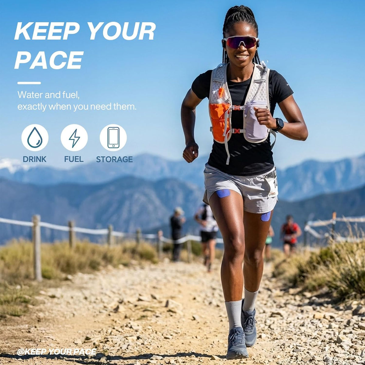 Running Vest with 2L Hydration Bladder Lightweight Pack