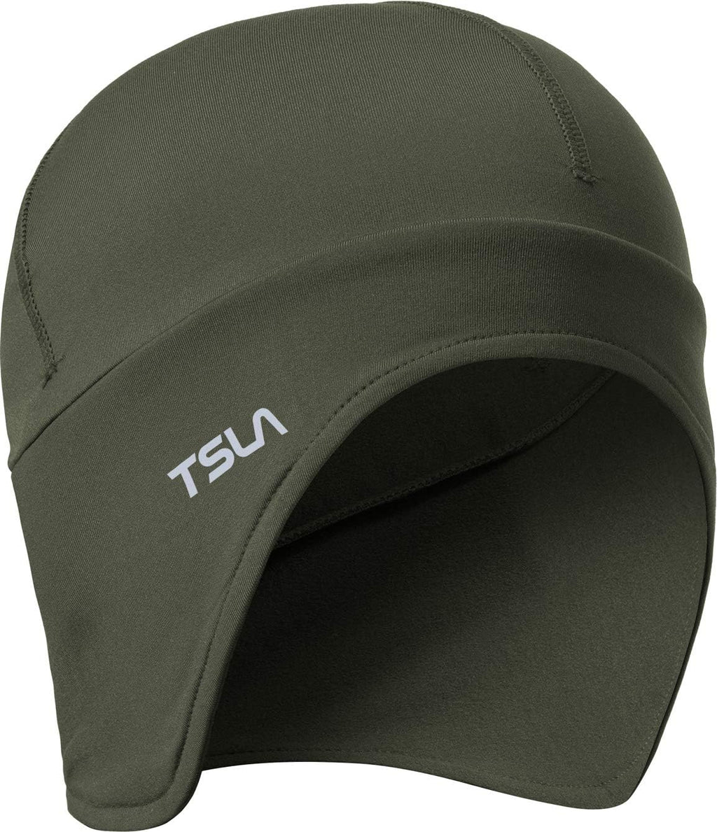 TSLA Men and Women Thermal Fleece Skull Cap, Winter Ski Cycling Under Helmet Liner, Running Beanie Hat