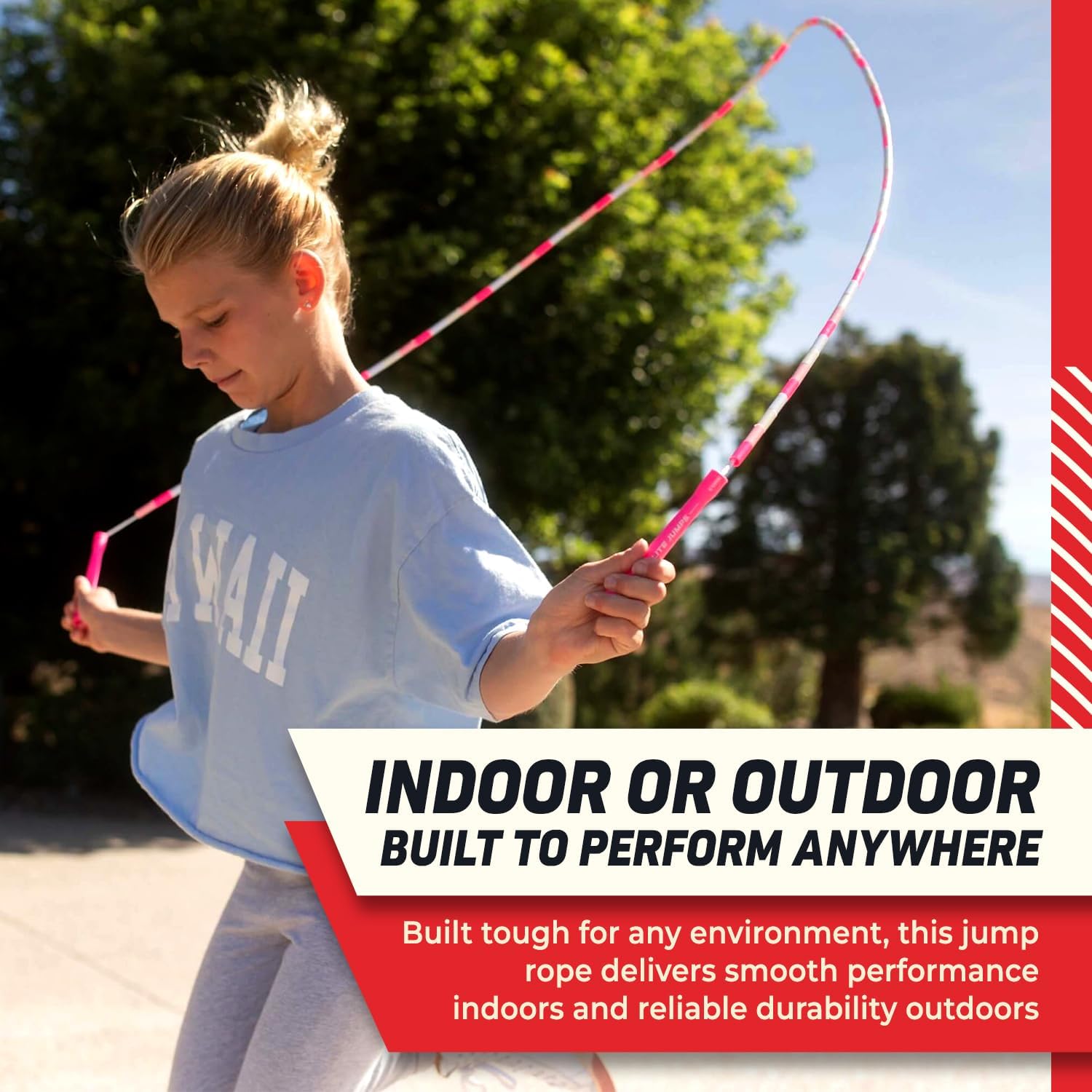 Elite Jumps Beaded Kids Jump Rope, Adjustable