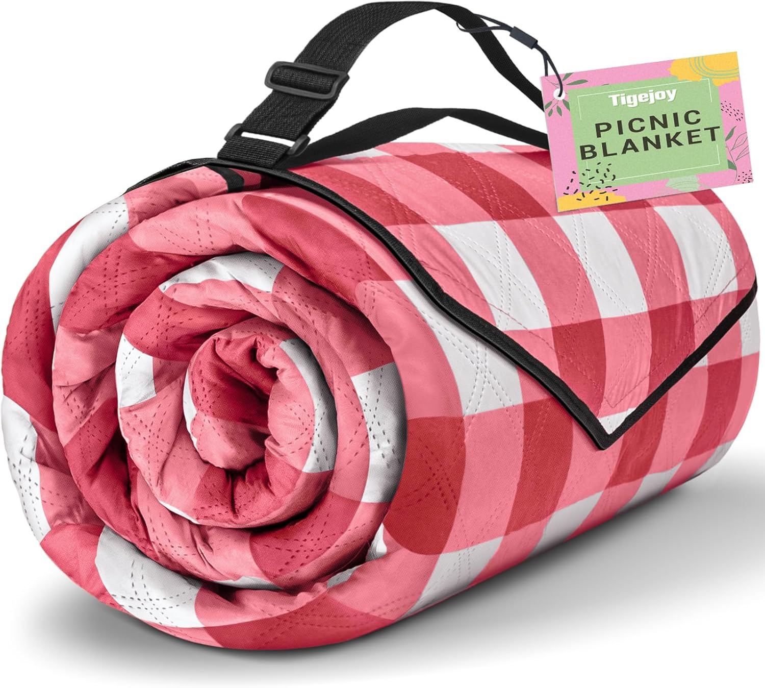 TigeJoy Extra Large Picnic Blanket Waterproof Beach Blanket 80''x80''