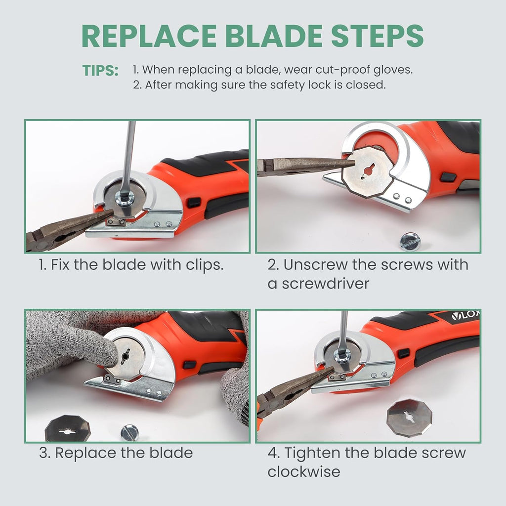 VLOXO Cordless Cardboard Cutter Electric Scissors for Cardboard Recycling