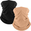 Fuinloth 2 Pack Winter Neck Gaiter, Fleece Warmer Scarf Cold Weather Mask