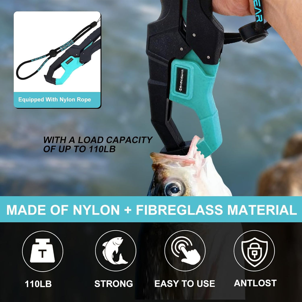 BasicGear Fishing Tool Kit, Pliers, Gripper, Scissors, Knife
