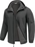 COOFANDY Men's Hooded Softshell Jacket Waterproof Fleece Lined Windbreaker Lightweight Outdoor Hiking Jacket