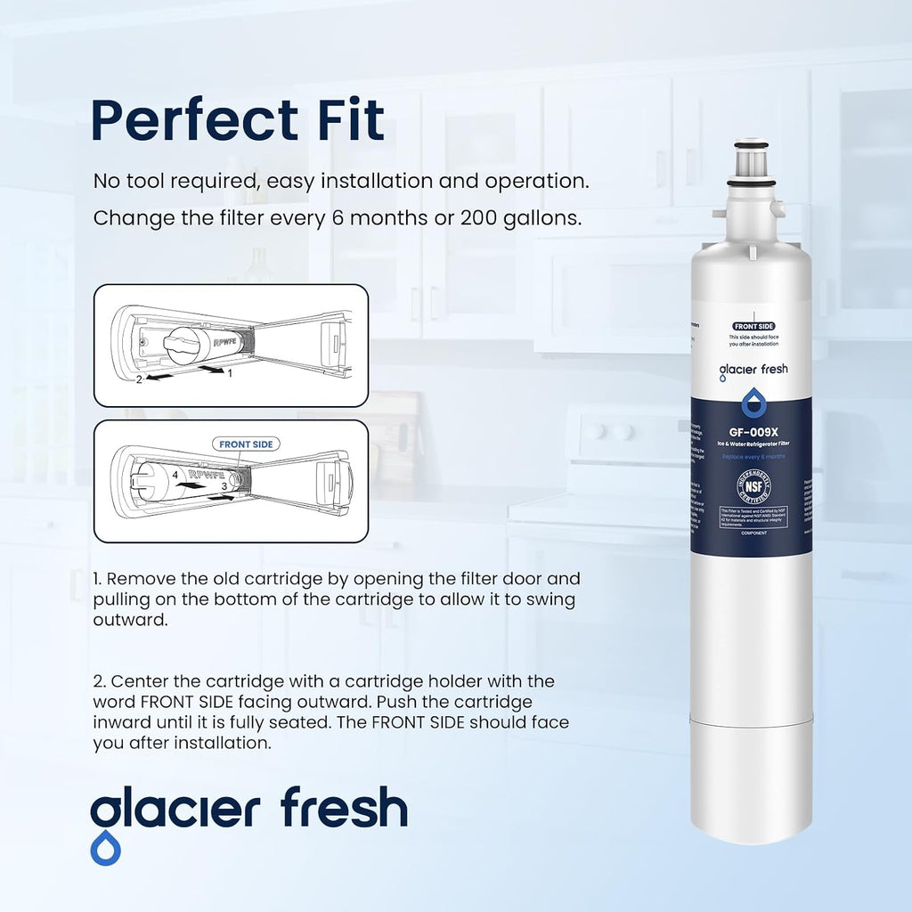 GLACIER FRESH RPWFE, RPWF Refrigerator Water Filter (Built-in CHIP) 3-Pack