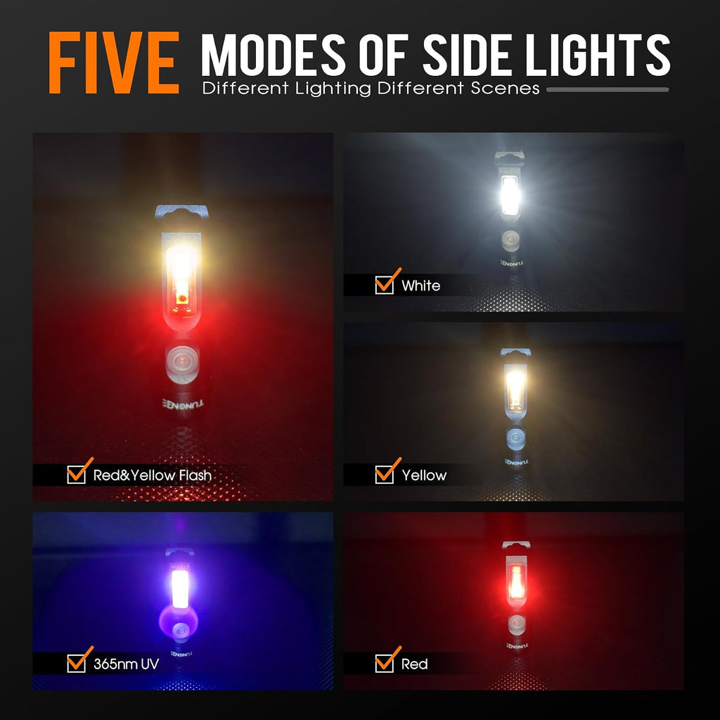 S15PRO Rechargeable keychain Flashlight,750 Lumen Mini light with COB