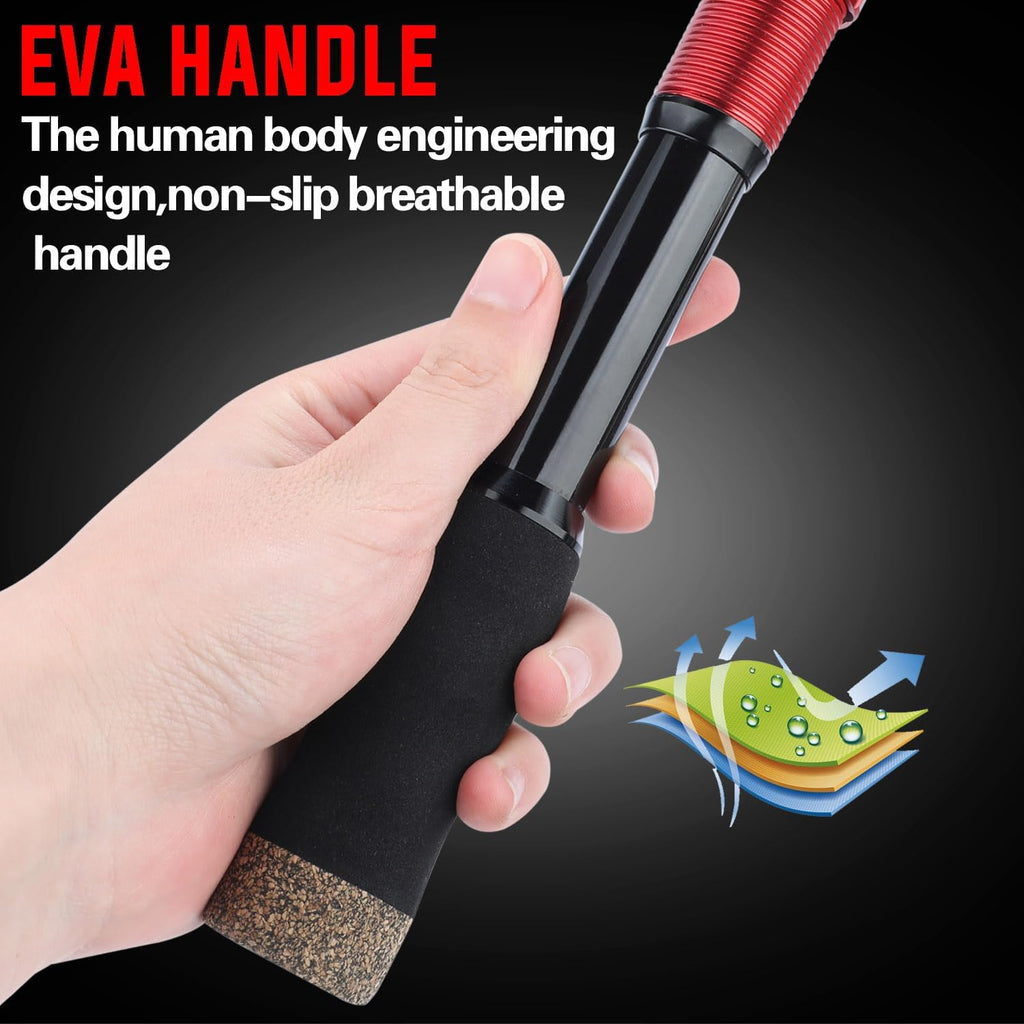 Sougayilang Portable Telescopic Fishing Rod with Carbon Fiber Material and Precision Carved Reel Seat - Suitable for Saltwater and Freshwater Fishing