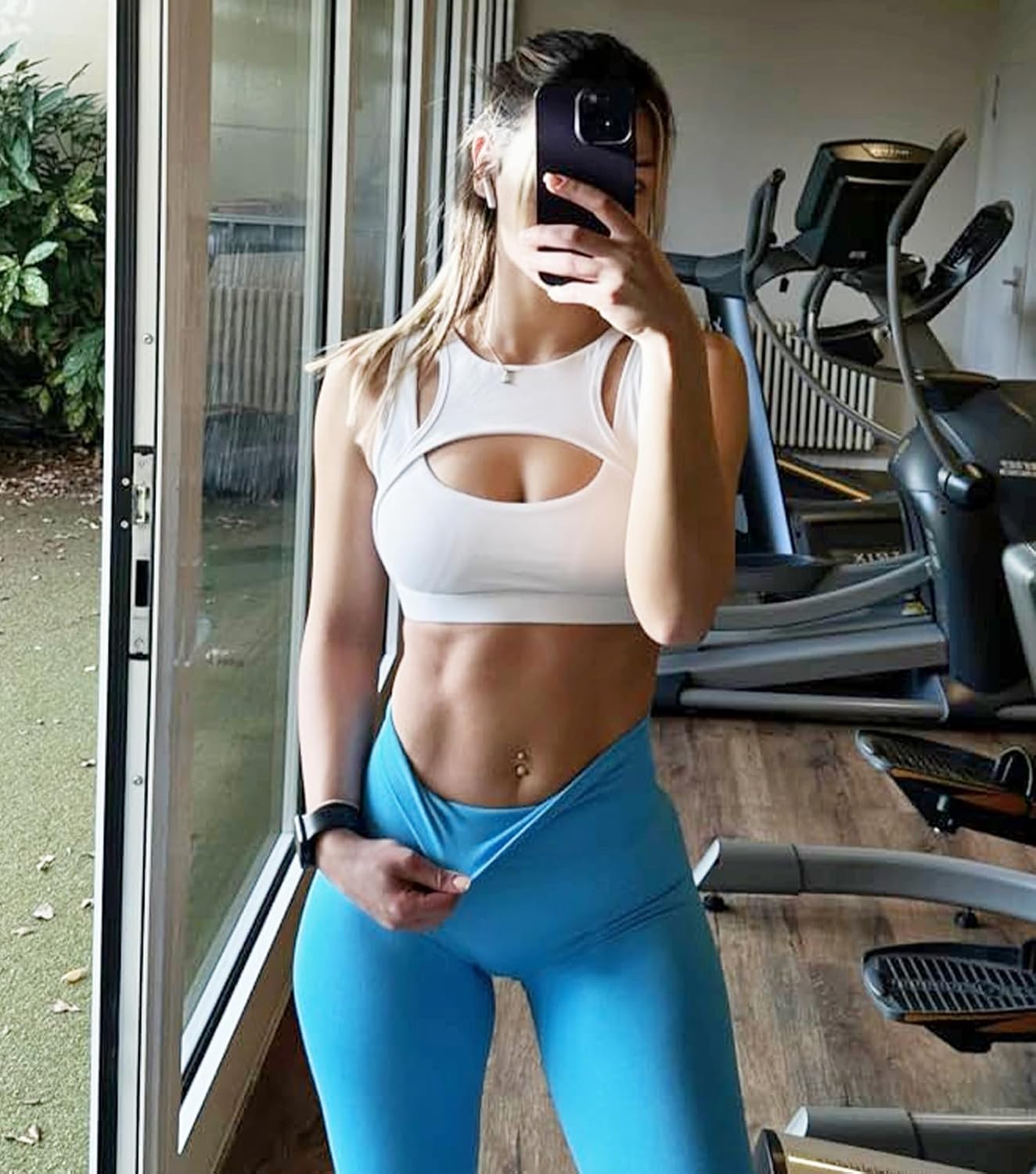 Betaven Push up Sports Bra for Women Sexy Hollow Crop Tops with Removable Cups Workout Fitness Yoga Bra Medium Support