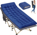 Folding Camping Cot with Mattress for Adults,28" Wide,600LBS