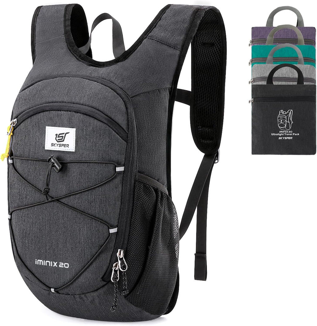 SKYSPER 15L/20L Foldable Hiking Backpack Lightweight Packable Travel Daypack with Chest Strap Small Folding Pack for Walking