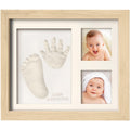 Baby Hand and Footprint Kit,Quick Dry Clay Baby Footprint Kit (Ash Wood)