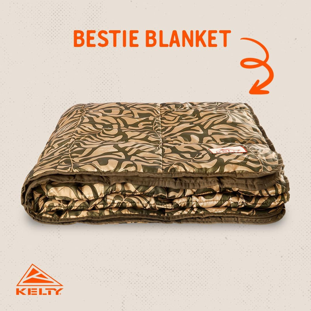 Kelty | Bestie Blanket Fern - Compact, Versatile Large 1P Camp Blanket - Twin