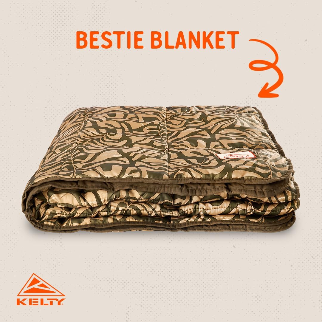 Kelty | Bestie Blanket Fern - Compact, Versatile Large 1P Camp Blanket - Twin