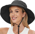 Sun Hats for Women UV Protection Wide Brim Hat with Ponytail Hole