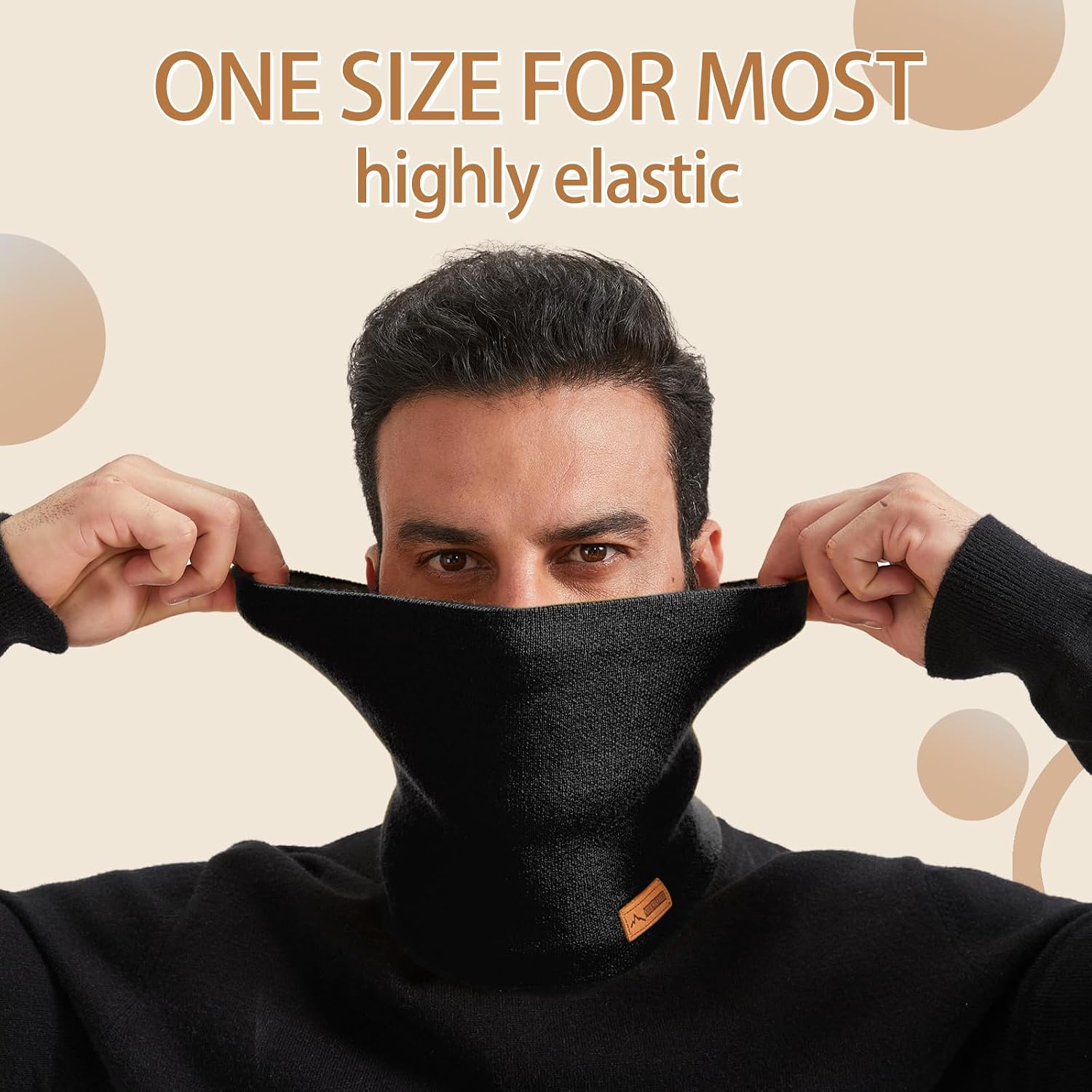 Neck Warmer Gaiter for Men Women,Winter Soft Thick Warm Fleece Lined Face Ski Mask Scarf Cold Weather Running