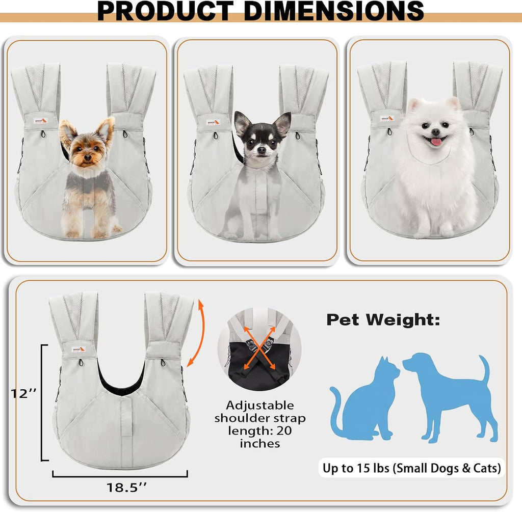 Dog Carrier Backpack, Front Dog Sling Carriers for Small Dogs