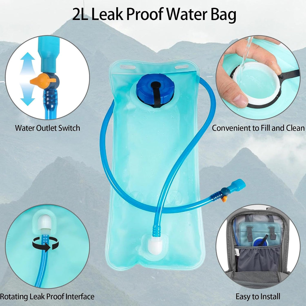 WOLT Hydration Backpack 18L Hiking Water Backpack with 2L Water Bladder for Men Women, Hydration Pack for Running Cycling Biking and Climbing