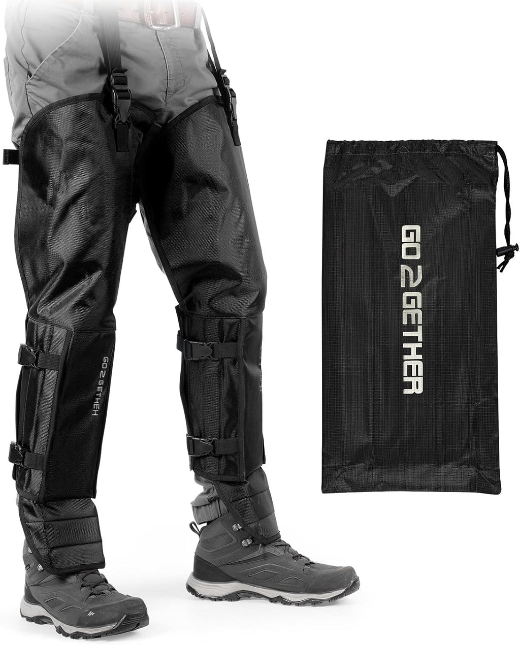 G2 GO2GETHER Snake Gaiter, Durable Snake Guard Gaiters for Hunting, Waterproof Snake Legging Chap for Men and Women,Snake Bite Protection Gaiter for Whole Leg with Adjustable Size