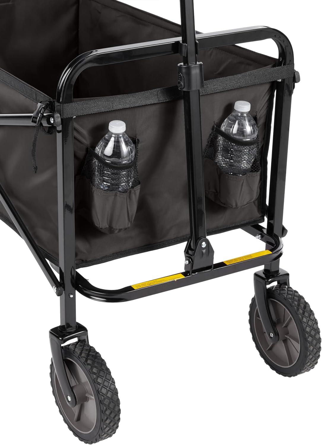 Amazon Basics Collapsible Heavy Duty Utility Wagon for Outdoor Sports, Camping, Garden, and Shopping, 265 Pounds Capacity, 27.6 x 40.9 x 20 inches, Black