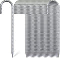 12 Inch J Hook Rebar Stakes 30 Pcs, Heavy Duty Metal Tent Stakes