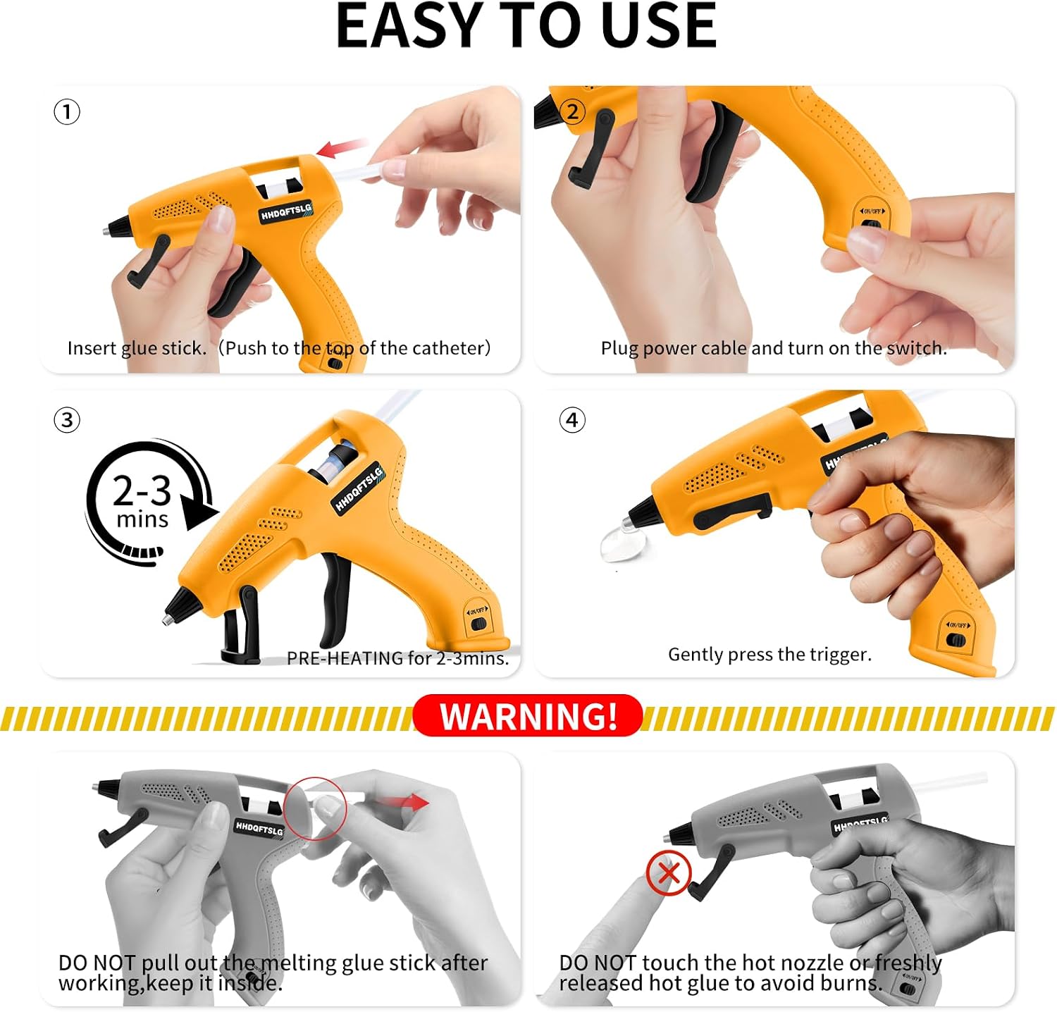 Cordless Hot Glue Gun Kit with 30 Sticks, Fast Heating 2.6Ah Rechargeable