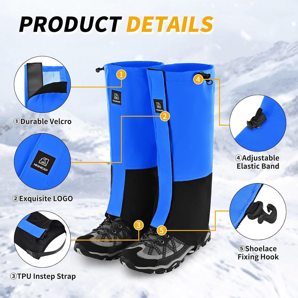 Leg Gaiters Waterproof Snow Boot Gaiters for Women Men