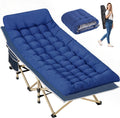 Folding Camping Cot with Mattress for Adults,28" Wide,600LBS