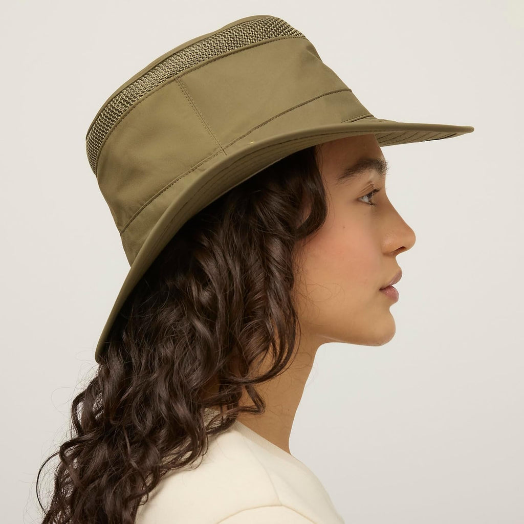 Tilley Womens Ltm5 Airflo Medium Brim Recycled Sun Hat, Olive, 7.75 US